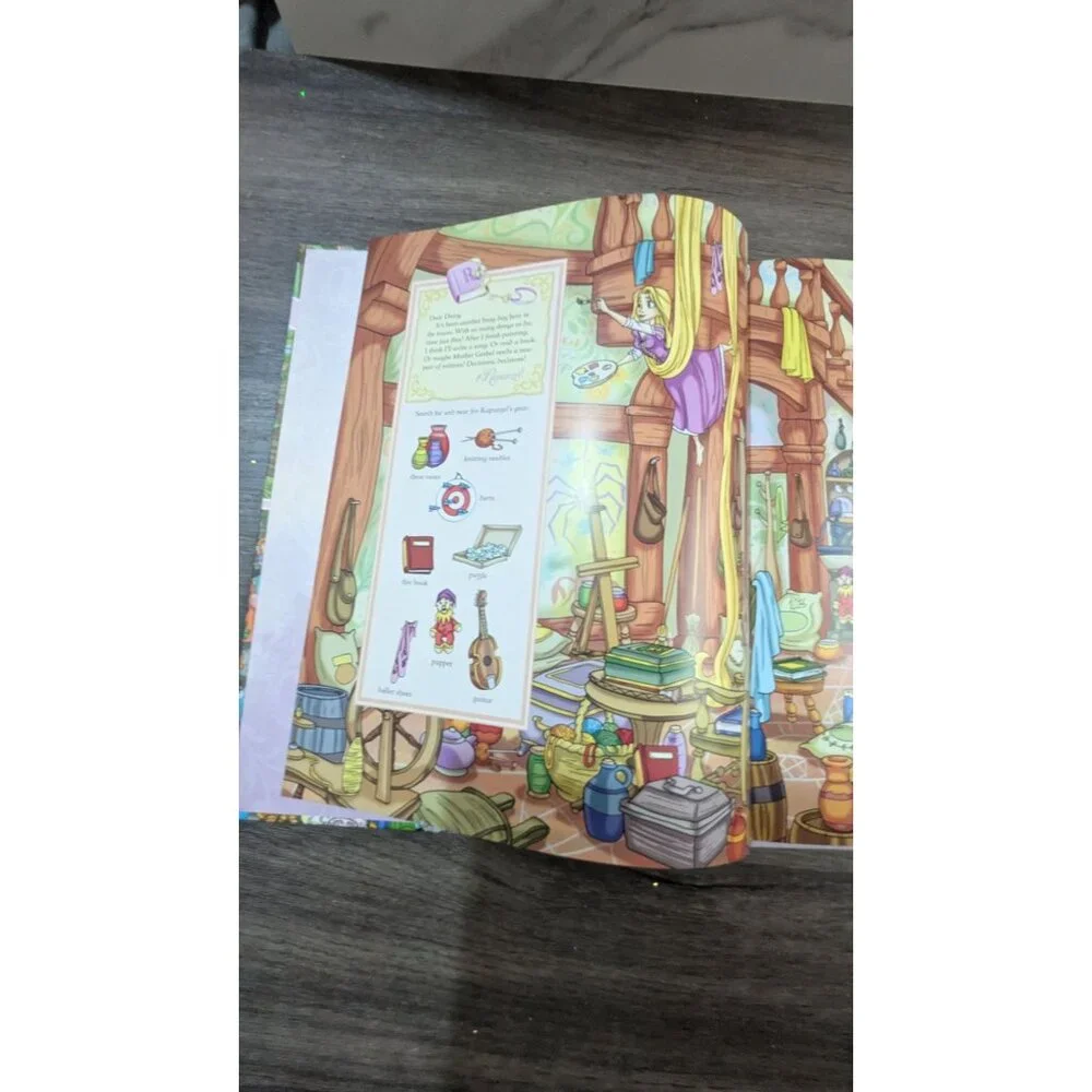Disney Princess Look And Find Hardcover Childrens Book 2015 Interactive Puzzle G